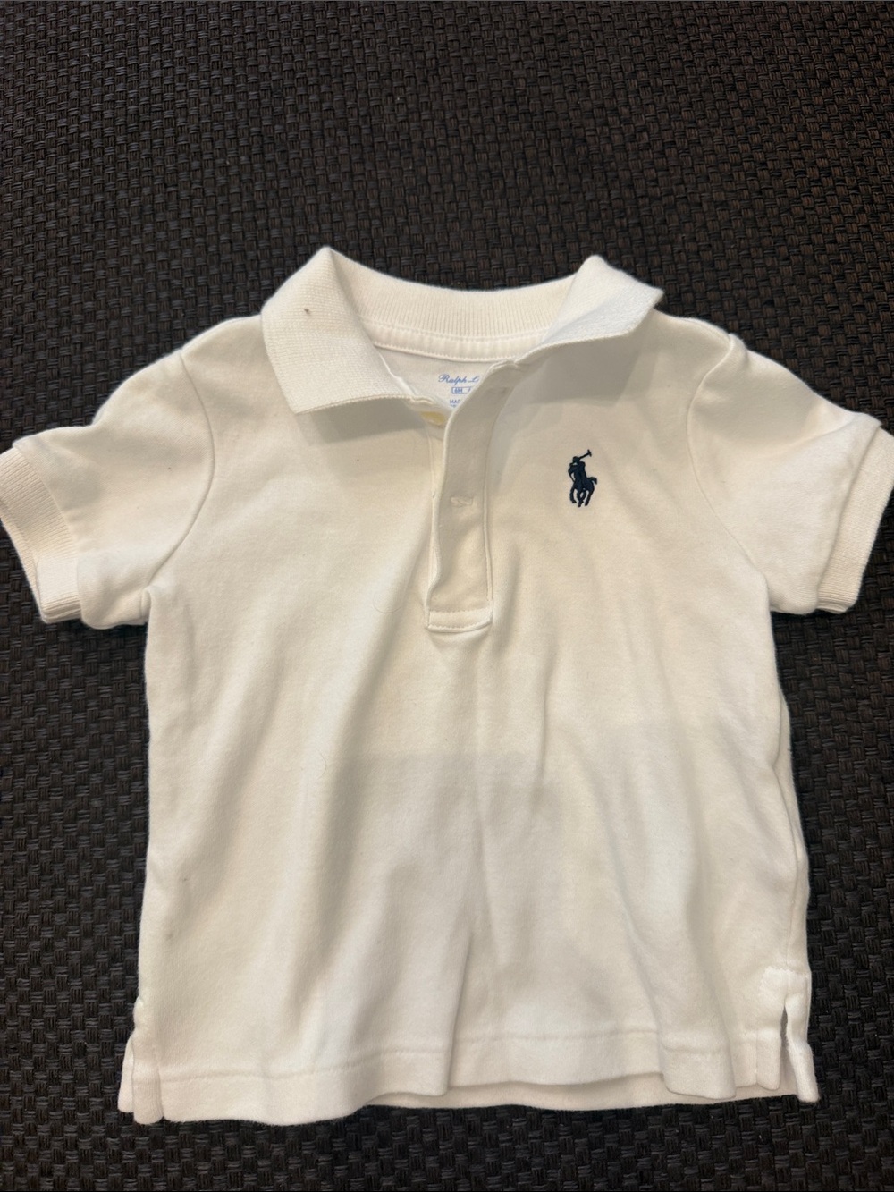 Ralph Lauren Cream Polo with Navy Pony